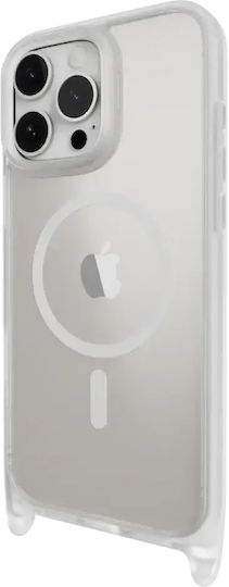 Mageasy Roar M With Lanyard Back Cover Silicone with Strap Transparent (iPhone 16 Pro)