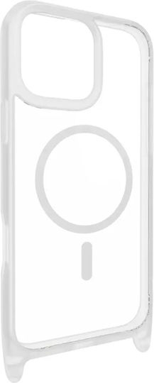 Mageasy Roar M With Lanyard Back Cover Silicone with Strap Transparent (iPhone 16 Pro)