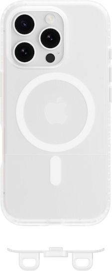 Mageasy Vibrant M Задна корица Силикон с Каишка Прозрачен (iPhone 16 Pro)
