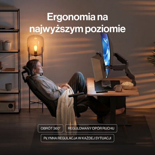 Endorfy Atlas GS Pro Стойка за бюро за 2 монитора с рамо