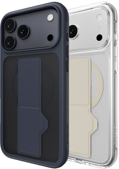 Mageasy Grabstand M Umschlag Rückseite Stoff Transparent (iPhone 17 Pro Max)