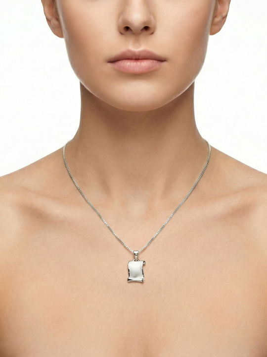 Kiriakos Gofas Charm Ausweis aus Weißgold 9K