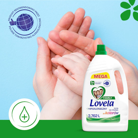 Lovela Family Color Liquid Detergent for Colored & Sensitive Clothes 3.762lt (57 Measures)