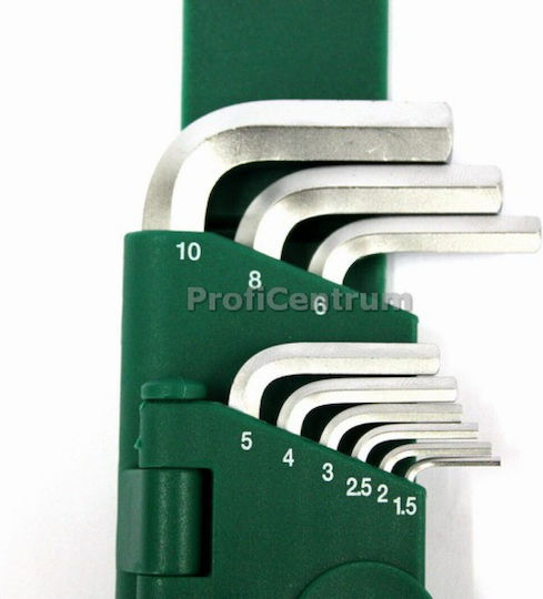 Set of 9 Pieces Allen Wrenches 1 5-10mm Jonnesway
