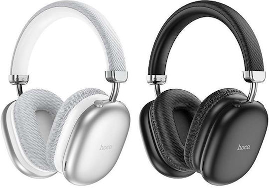 Hoco W35 MAX Ασύρματα / Ενσύρματα Over Ear Ακουστικά με 40 ώρες Λειτουργίας Ασημί