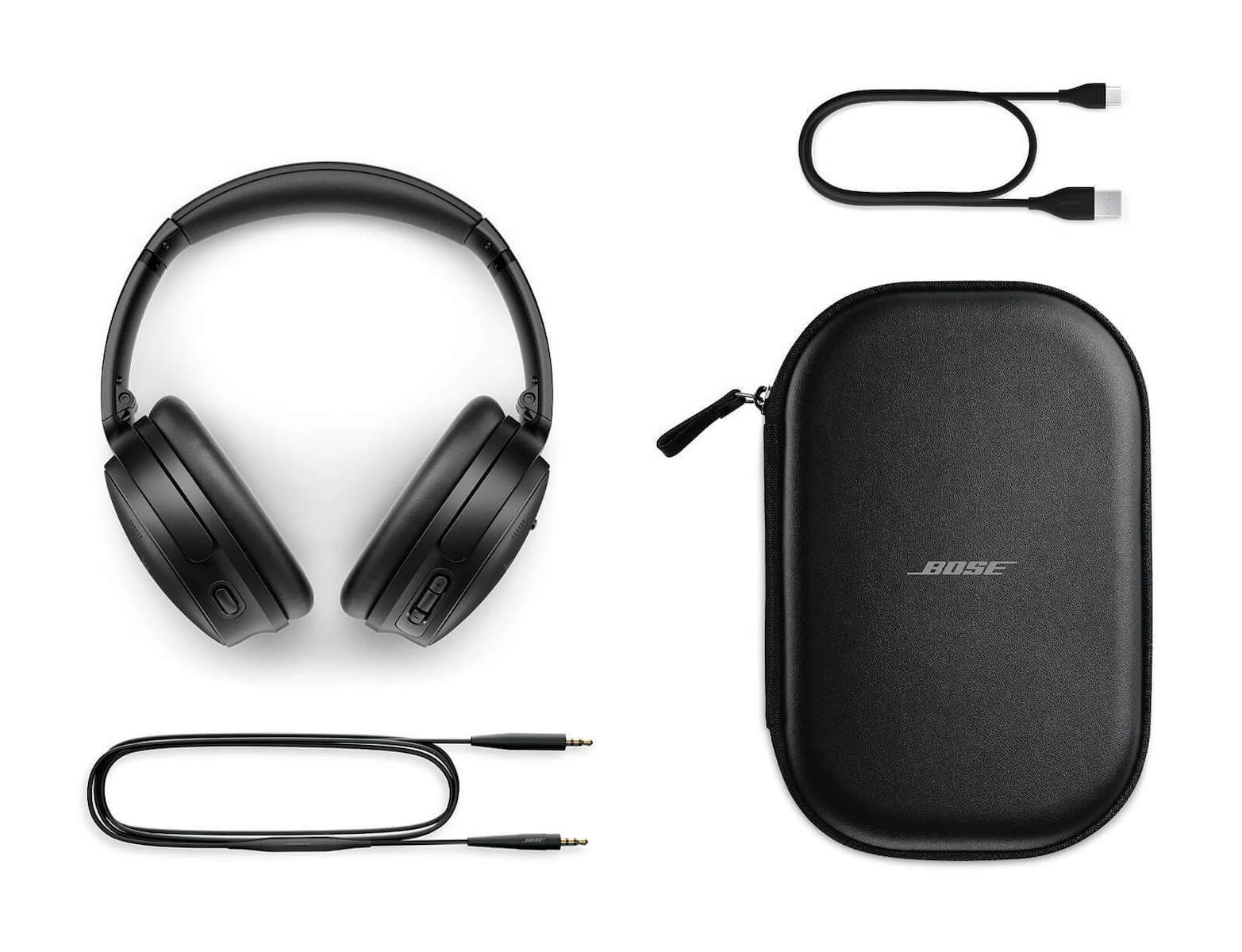 Bose QuietComfort Ασύρματα / Ενσύρματα Over Ear Ακουστικά με 24 ώρες Λειτουργίας και Quick Charge Μαύρα