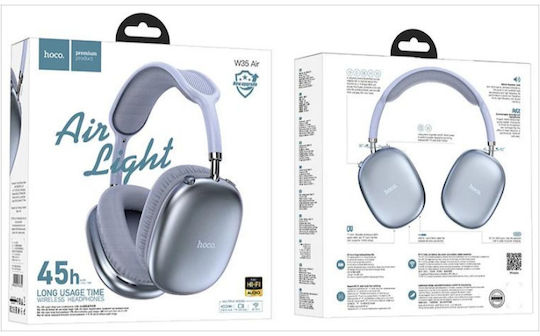 Hoco W35 Ασύρματα Bluetooth Over Ear Ακουστικά με 45 ώρες Λειτουργίας Μπλε