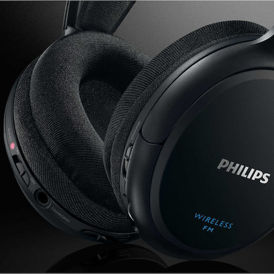 Philips SHC5200 Wireless / Wired On Ear Headphones with 14 Hours Playing Time Black