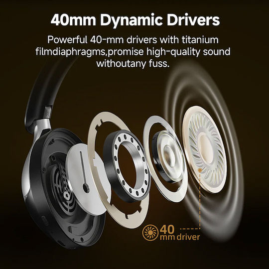 QCY H3 Pro Ασύρματα / Ενσύρματα Over Ear Ακουστικά με 55 ώρες Λειτουργίας Λευκά