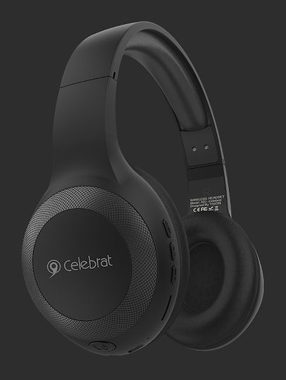 Celebrat A23 Ασύρματα Bluetooth Over Ear Ακουστικά με 5 ώρες Λειτουργίας Μαύρα