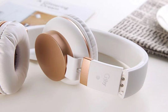 Gjby GJ-18 Wired On Ear Headphones Rose Gold