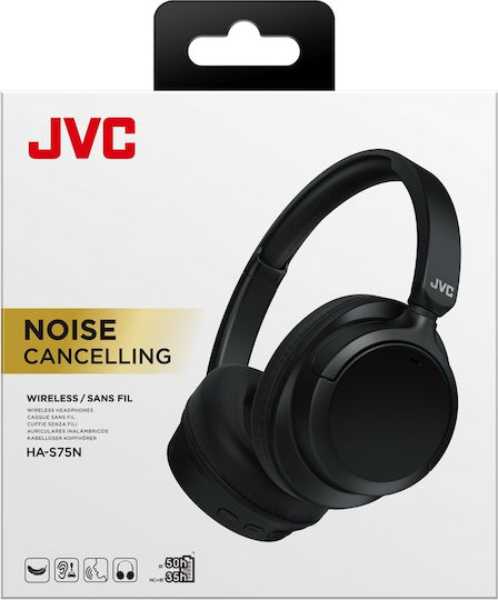 JVC HA-S75N Wireless / Wired Over Ear Headphones with 35 hours of Operation Black
