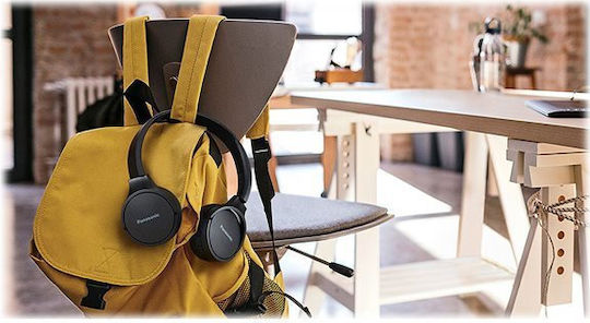 Panasonic RB-HF420BE Ασύρματα / Ενσύρματα On Ear Ακουστικά με 50 ώρες Λειτουργίας και Quick Charge Μαύρα