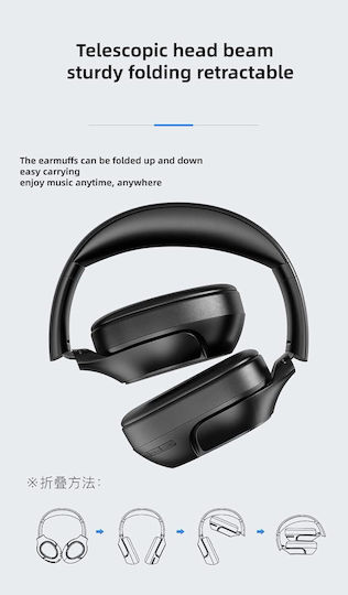 Awei A770BL Wireless / Wired Over Ear Headphones with 13 hours of Operation Black
