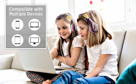 eKids EN-140 Ενσύρματα Παιδικά On Ear Ακουστικά Μωβ