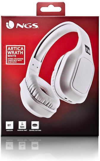 NGS Artica Wrath Fără fir / Cu fir Over Ear Căști cu 10 ore de Funcționare Albe