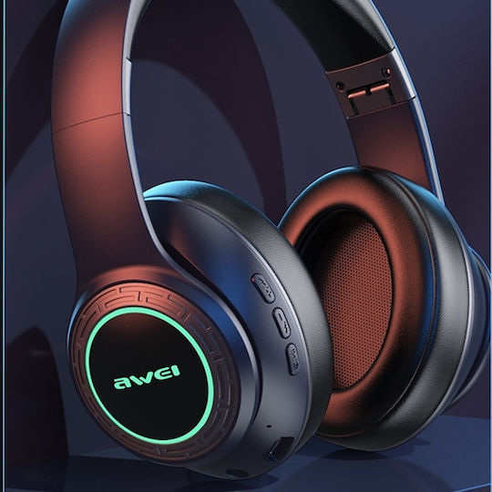Awei A300BL Ασύρματα / Ενσύρματα On Ear Ακουστικά με 12 ώρες Λειτουργίας Μαύρα