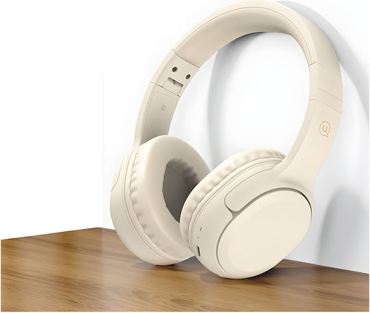 Usams YG23 Ασύρματα Bluetooth On Ear Ακουστικά με 40 ώρες Λειτουργίας Beige