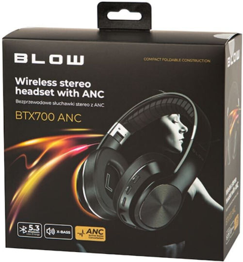 Blow BTX700 Wireless / Wired Over Ear Headphones with 10 hours of Operation Black