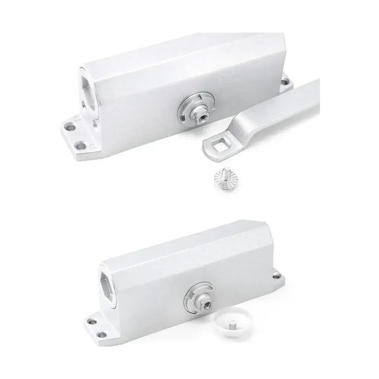 Amortizor Hidraulic Universal Pentru Ușă Mentor Acs042 2 Viteze Reglabile 60-80kg 800-1000mm 300,000 Cicluri 160 Grade Argintiu