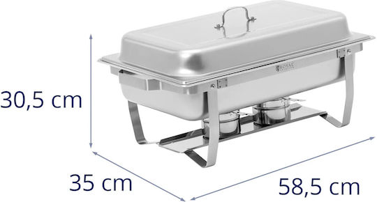 Încălzitor De Mâncare Bain Marie Bufet Pastă Gn 1/1 7,5 L Oțel Set 2 Bucăți