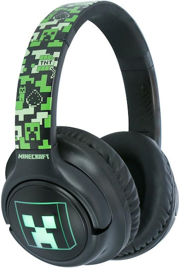 OTL Minecraft Безжични / Жични Детски On Ear Слушалки с 50 часа Време за работа Зелени
