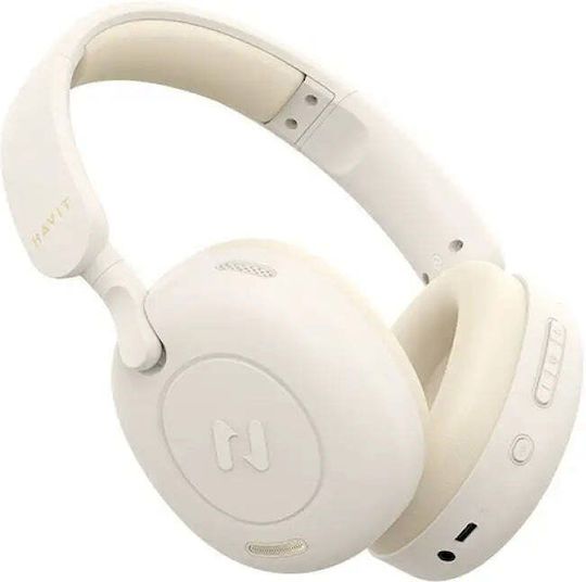 Havit H655BT Безжични / Жични On Ear Слушалки с 76 часа Работа Бежови