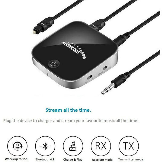 Audiocore v4.1 Bluetooth 4.1 Bluetooth-Empfänger / Sender mit Olivenerntestangen 3,5 mm Klinke / Optisch