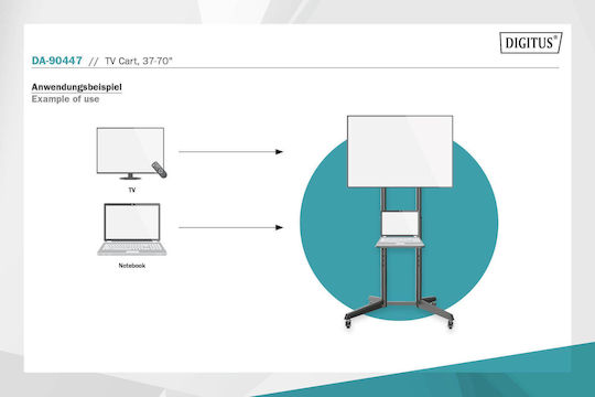 Digitus DA-90447 Fernsehhalterung Boden bis 70" und 50kg