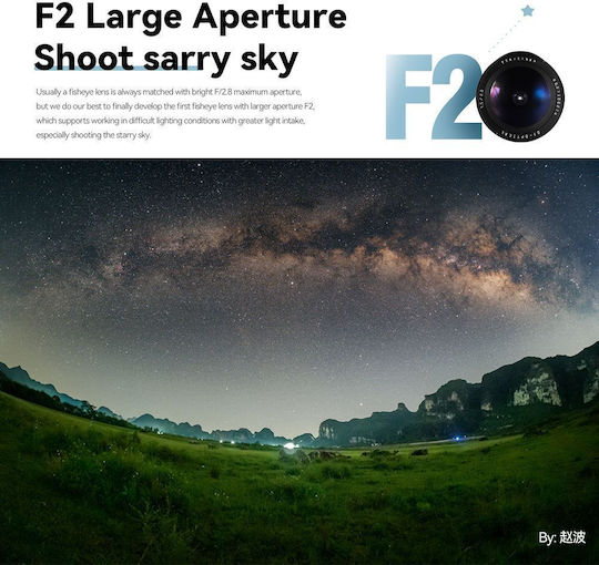 TTArtisan Crop Φωτογραφικός Φακός 7.5mm F/2 Fisheye για Fujifilm X Mount Black