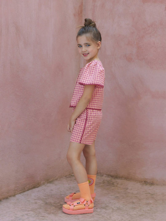 Kinder Shorts/Bermudas Stoff Rosa