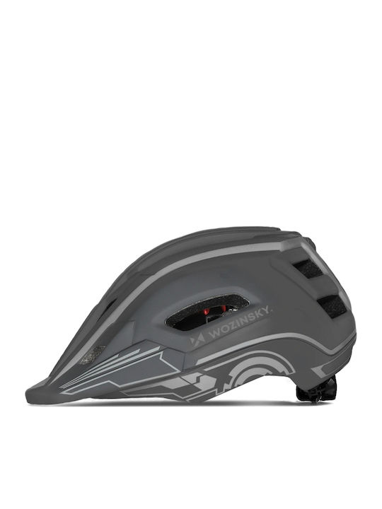 Wozinsky Kinderfahrrad- / Rollerhelm Vollgesicht für Stadtfahrrad Grau