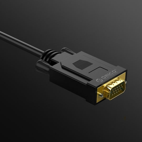 Orico Cable DVI-D male - VGA female 5m Μαύρο XD-DITV
