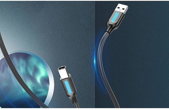 Vention USB 2.0 Кабел USB-A мъжки - USB-B мъжки Черен 2м COQBH