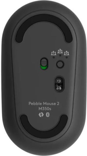 Logitech Pebble M350s Ασύρματο Bluetooth Ποντίκι Graphite