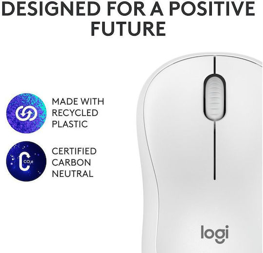Logitech M240 Silent Безжичен Bluetooth Мишка Off-White