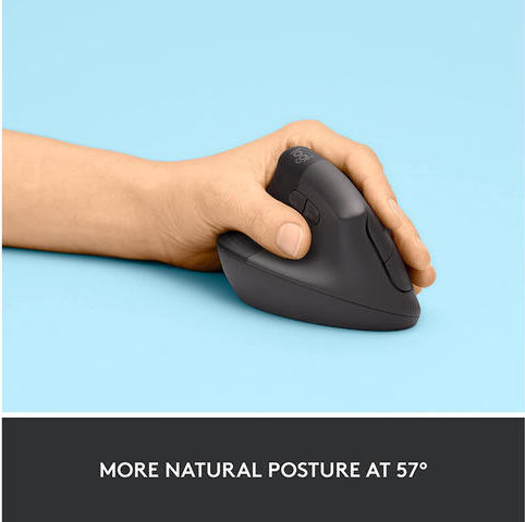 Logitech Lift Wireless Ergonomic Vertical Mouse for Left-handed Black