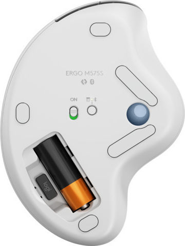 Logitech Ergo M575S Ασύρματο Bluetooth Ποντίκι με Trackball Λευκό