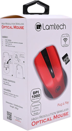 Lamtech LAM021257 Mouse Wireless Roșu