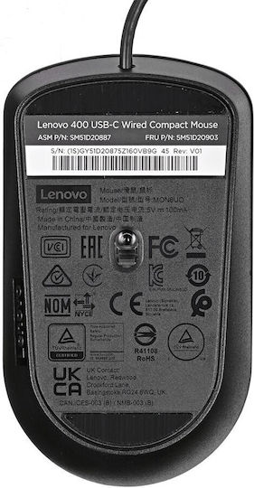 Lenovo 400 Wired Mouse Black