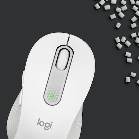 Logitech Signature M650 L For Business Ασύρματο Bluetooth Ποντίκι Off-white Large