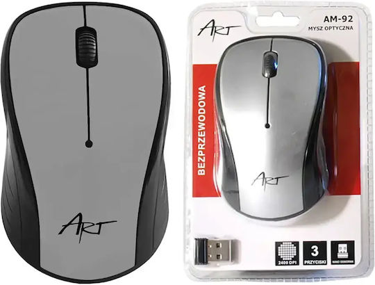 Art AM-97 Безжичен Мишка Сребрист