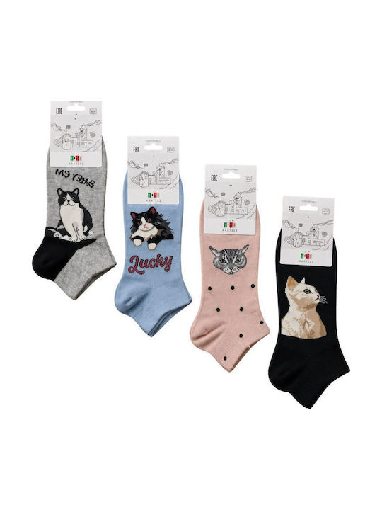 YTLI Women's Multicolour Socks 4Pack