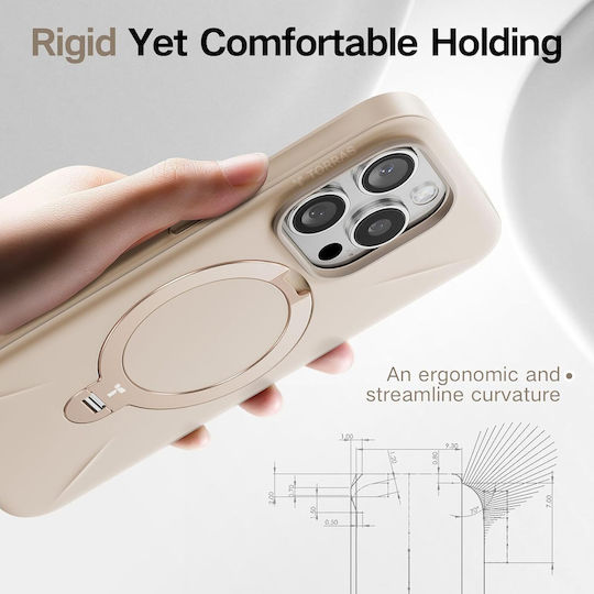 Θήκη Torras Ostand Spin Fusion Magsafe Kickstand Desert Gold Iphone 16 Pro Max