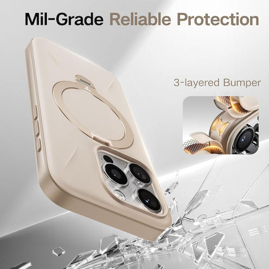 Θήκη Torras Ostand Spin Fusion Magsafe Kickstand Desert Gold Iphone 16 Pro Max