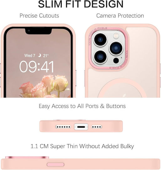 Orso Back Cover Plastic / Silicon Roz (iPhone 14 Pro)
