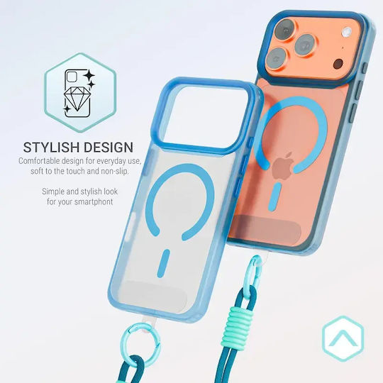 Apokin Back Cover Σιλικόνης με Λουράκι Διάφανο (iPhone 16)