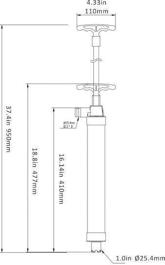 Seaflo Αντλία Σεντίνας για Σκάφος Χειροκίνητη 1100mm