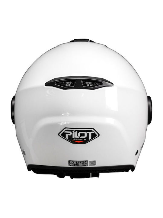 Pilot Fly SV Alb Cască Moto Jet ECE 22.06 1300gr cu Sunvisor