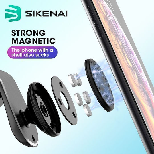 Sikenai XO-32 Suport Auto pentru Telefon Mobil cu Magnet Argintiu